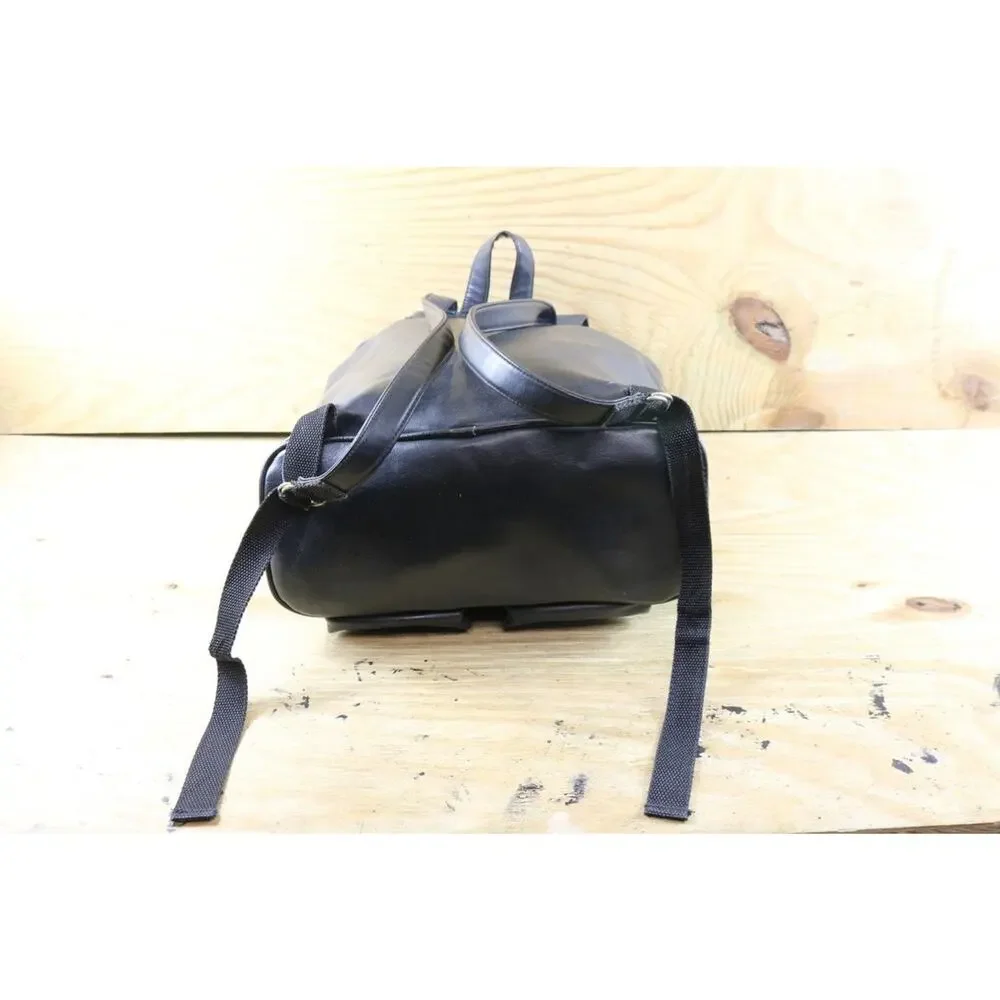 Disney Mickey Mouse Black Faux Leather Vinyl Backpack